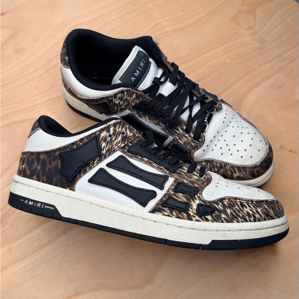 AMIRI Skeltop Leather Low-Top Sneakers Size 8